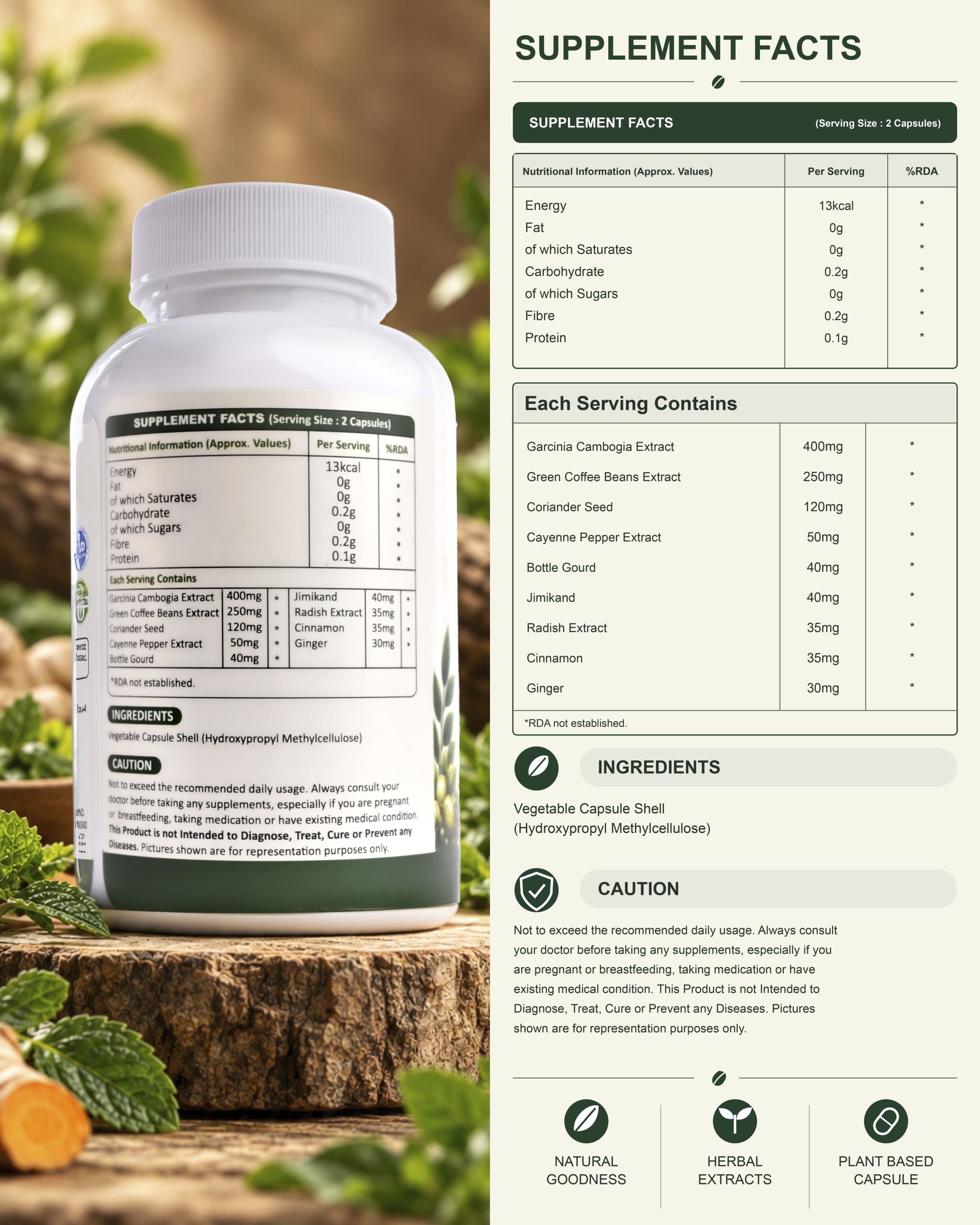 Uma Amrut Slim Plus 1 Supplement with Natural Herbal Ingredients