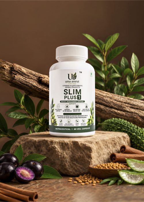 Uma Amrut Slim Plus 1 Weight Management Supplement Bottle