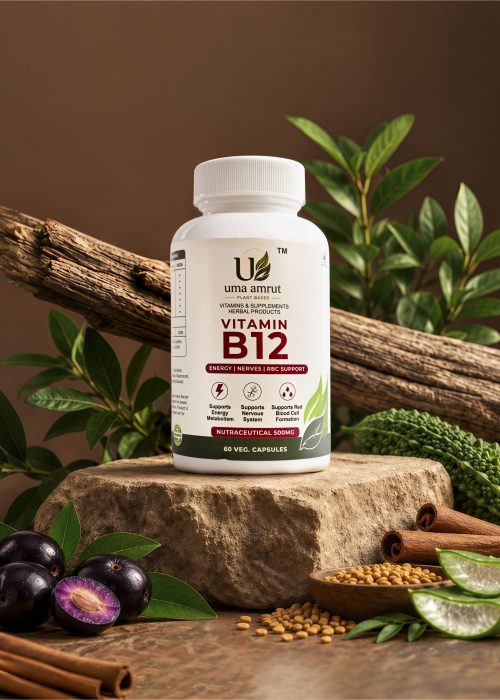 Uma Amrut Vitamin B12 Supplement – 60 Vegetarian Capsules
